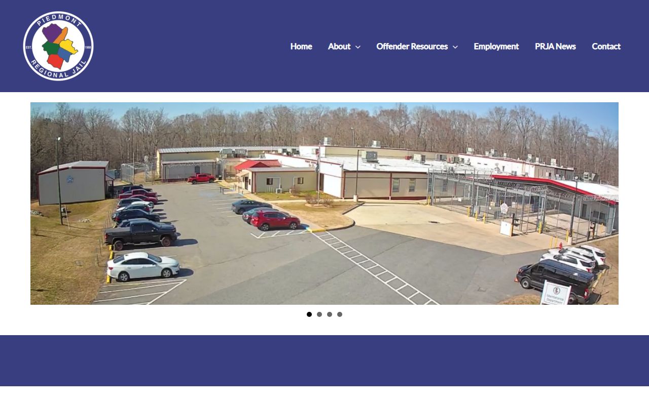 Piedmont Regional Jail official home page for Lunenburg County inmate lookup